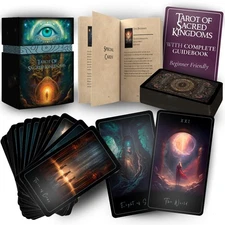 Earth Moon Magick The Tarot of Sacred Kingdoms - Moon Tarot Cards – 78-Cards ...