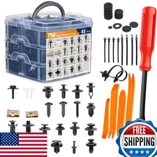 GOOACC 795pcs Car Push Retainer Clips Fasteners Assortment w/Tools for Toyota GM