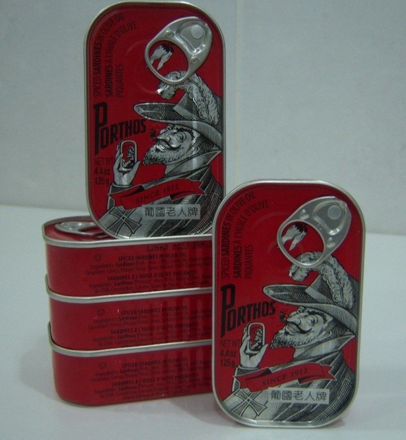 2 Can Portuguese Spiced Sardines in Olive Oil Porthos Vintage 125g