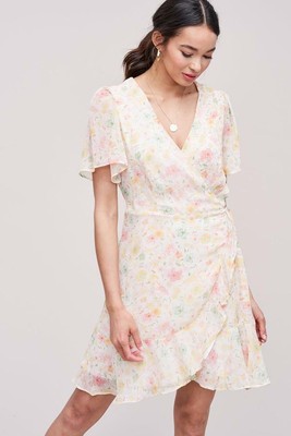 pastel wrap dress