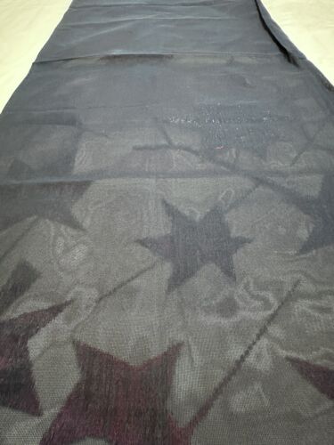 Vintage Japanese kiomono Sya fabric silk Navy Base 1.7 Yard Long v171 - Picture 2 of 9