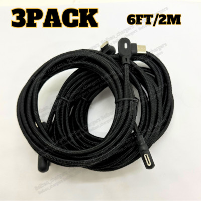 3-Pack Type USB-C to USB-C Cable Fast Charging PD Cord Rapid Charger for Samsung