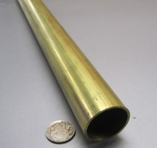 260 Brass Tube 1 1/4" OD x .065" Wall x 1.12" ID x 3 Ft Length