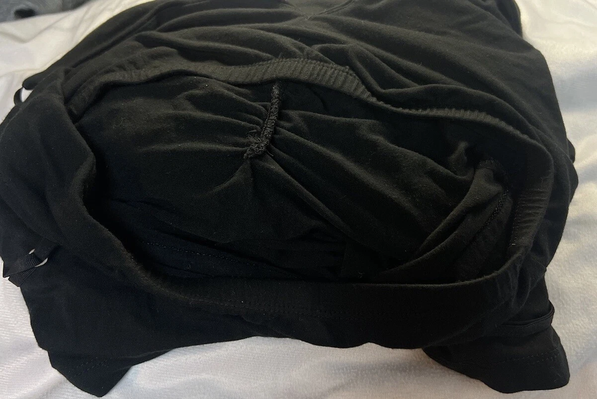 Abito T Alexander Wang Donna S Nero Elastico Midi Lungo Reggiseno Modale Scaffale