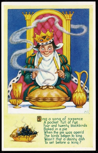 Sing A Song Of Sixpence Nursery Rhyme J. Salmon Postcard - Picture 1 of 2