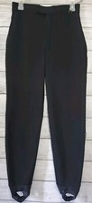 Roffe Winter Ski Pants Black Stirrup Womens Size 10 Made in USA