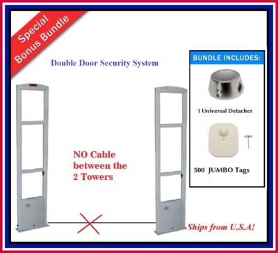 Wireless 6 feet Double Door Pkg - EAS RF Checkpoint Compatible Security system 