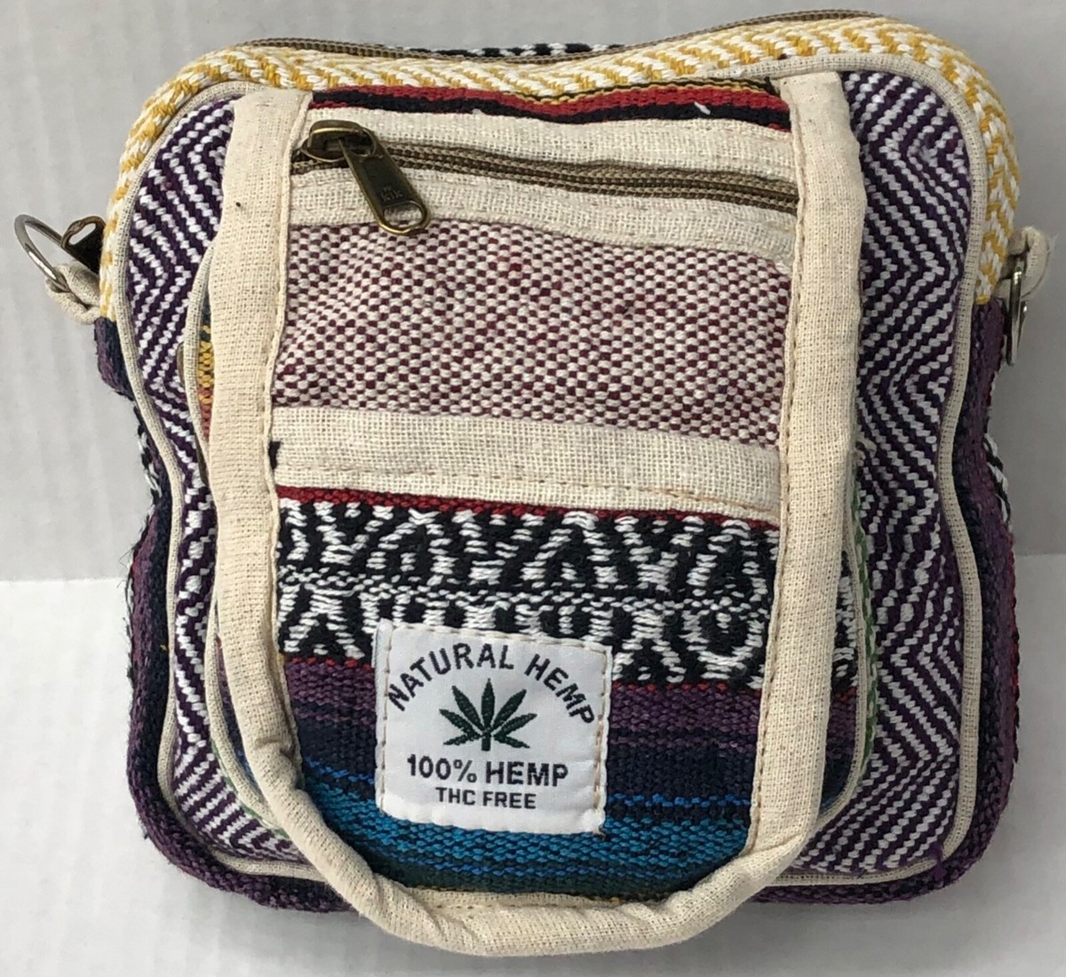 Borsa a tracolla in cotone fatta a mano con stampa hippie boho Borsa a tracolla in cotone fatta a mano con stampa hippie boho