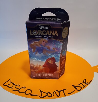 lorcana starter deck sapphire and steel Disney - The First Chapter - card Starter Deck includes everything a player needs to jump right into the action Ravensburger Disney Lorcana TCG: Whispers