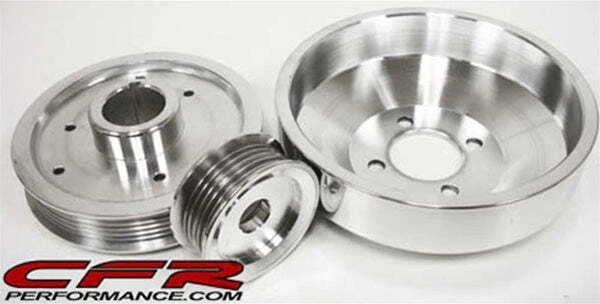 JUEGO POLEAS SERPENTINAS BILLET - PULIDO PARA FORD MUSTANG GT 1999-2000 4,6 L Foto 2 de 2