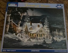 Four White Mountain 1000 pcs. jigsaw puzzles 24"x30" Larger Pieces