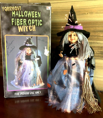 Foremost Fiber Optic Witch 12  Halloween Changing Colors with box