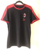 AC Milan ACM Black Soccer Football FtblHeritage T7 T-Shirt Tee Puma Large Lge L