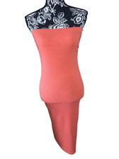 Heart Hips Ribbed Strapless Maxi Sun Dress Vacation Travel Summer Beach