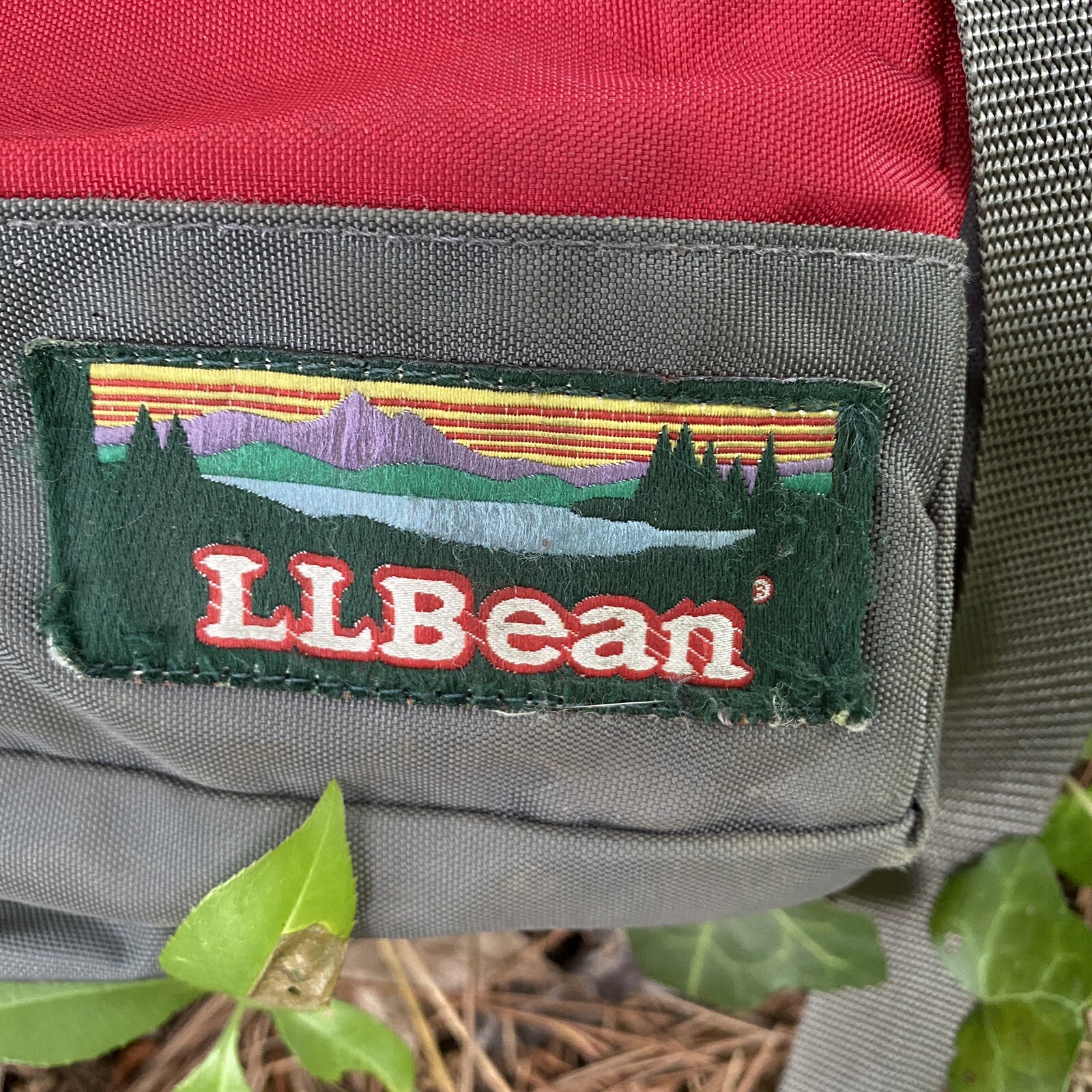 Vintage LL Bean Red Nylon Rucksack Gem