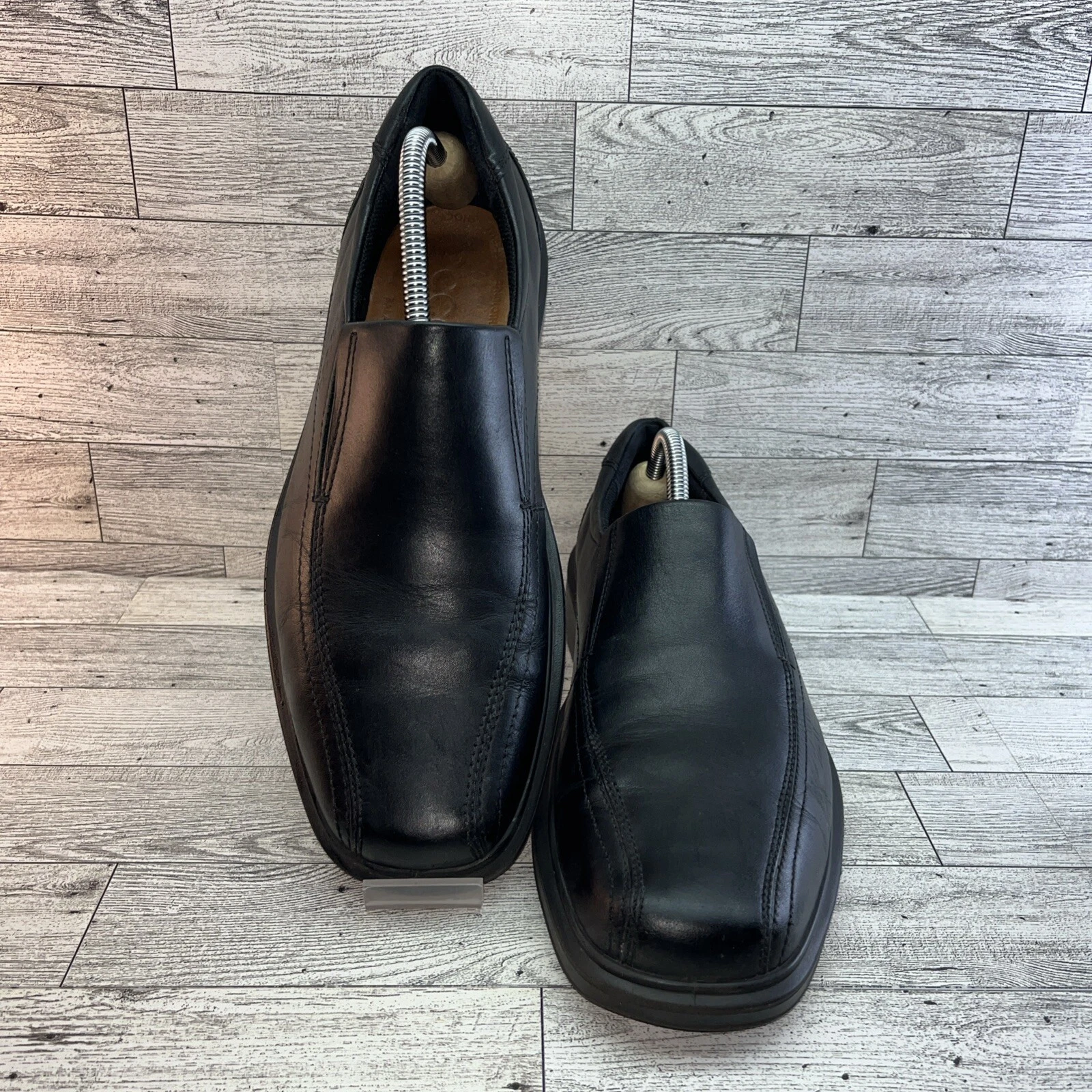 Scarpe mocassino Ecco Helsinki nere in pelle punta bici uomo taglia EU 43 US 9 5