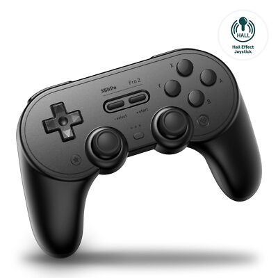 8Bitdo Pro 2 Bluetooth Controller with Hall Effect Joysticks for Switch, Android