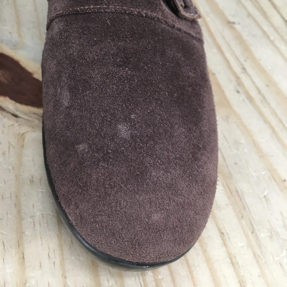 Zapatos Cole Haan para mujer 9.5 B Mule Slides cuña informales D22508 marrón gamuza sin cordones Foto 4 de 4