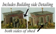 N scale Railroad BRICK SHED Style 2 Finished 1/160 scale Built up Building