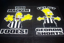 BART SIMPSON & HOMER SIMPSON NEWCASTLE STICKERS THE SIMPSONS TOON GEORDIES