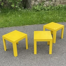 Individually Priced SYROCO Table Yellow Plastic Cube Space Age Kartell Era