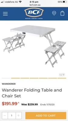 gumtree folding table and chairs