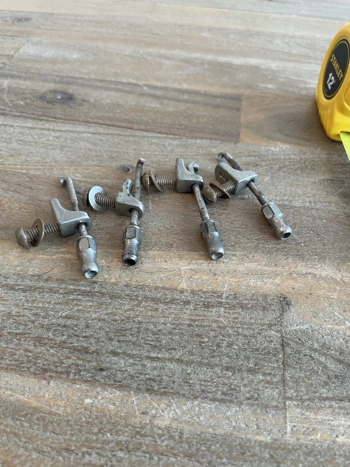 Vintage 1920s 30’s Lug & Hook Tension Rod 4 Sets Nickel From Bacon Banjo Parts - Image 4 of 4