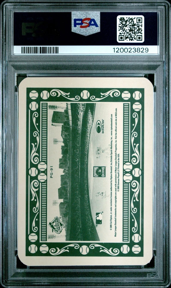 2005 DONRUSS РЕТРО НИТКИ ПОЛО ОСНОВАНИЯ PG91 CAL RIPKEN JR. #/25 PSA 8 - Изображение 2 из 2