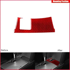 For TOYOTA Camry 2007-2011 Red Carbon Fiber Console Storage Box Below Cover Trim
