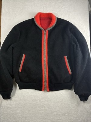 Vintage 1950s McGregor Reversible Wool Bomber Jacket Talon Zipper Size 44