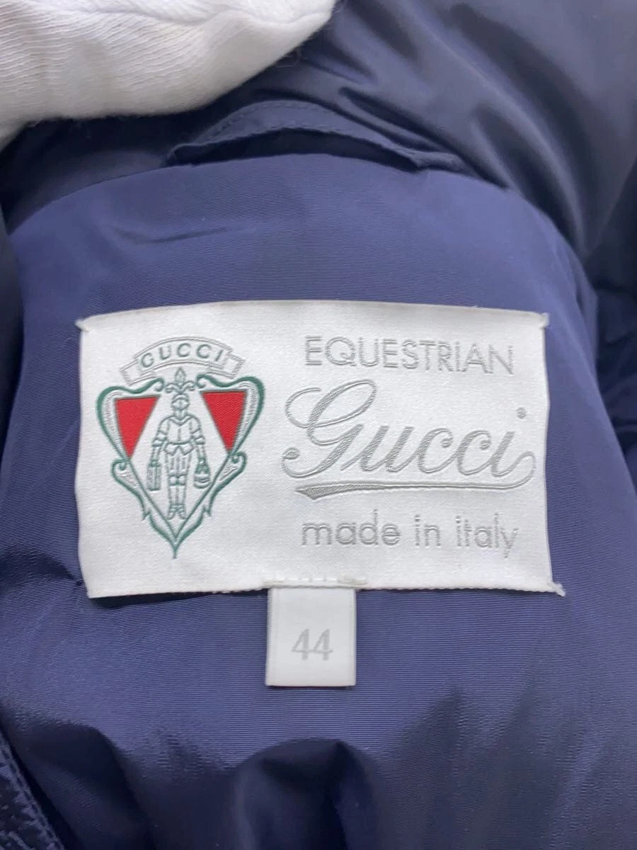 Piumino Gucci 44 poliestere blu navy tinta unita 343859 Z4196