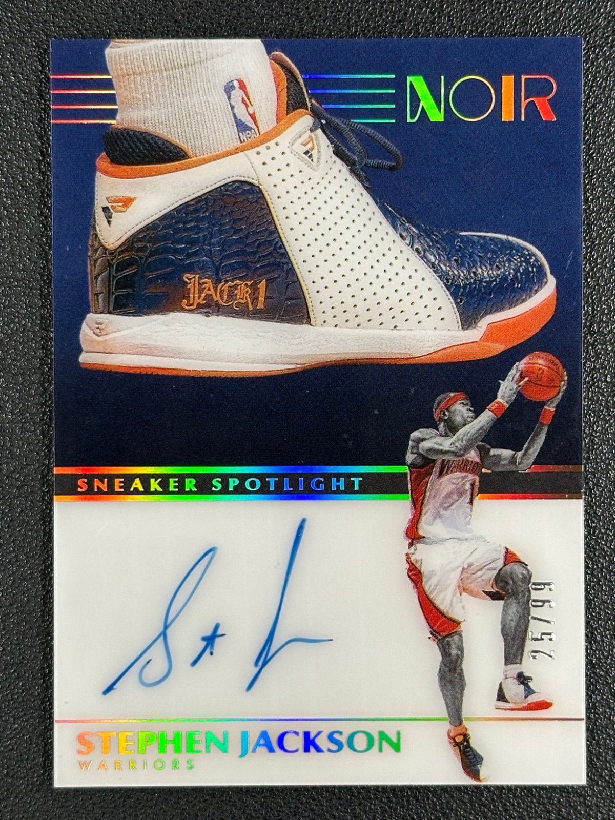 2019 Panini Noir Sneaker Spotlight Stephen Jackson Auto SSP /99#YX