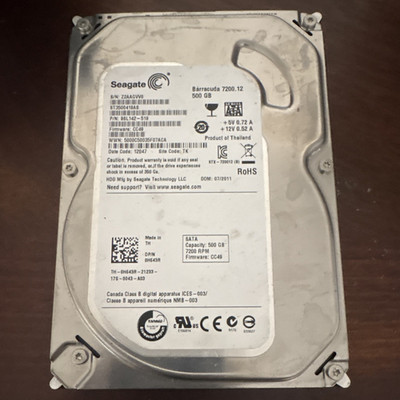 Seagate Barracuda 7200.12 ST3500418AS 500GB 3.5'' SATA 7200RPM 16MB