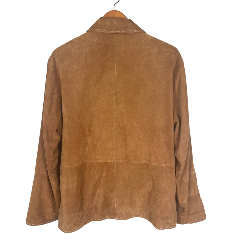 Chaqueta Robert Comstock Endurance Gamuza Cuero Cremallera Completa Resistente Marrón Para Hombre 40 Foto 2 de 4