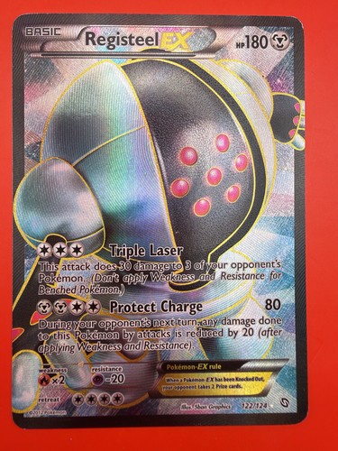 Registeel EX (122 Full Art) 122/124 Dragons Exalted Holo HP+/MP-