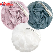 Bath Shower Loofah Sponge Pouf Body Scrubber Exfoliator Body Wash Sponge Set of