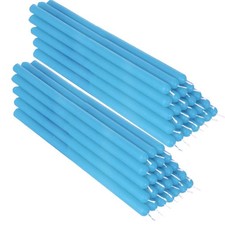 50x Hell Blau Paraffinwachs 21cm Tropfkerzen Ritualkerze Osterkerzenfarbig 36339