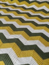 Coperta Lana Fatta A Mano Anni 1970 Nuova Mai Usata Matrimoniale 270cm X 180cm 