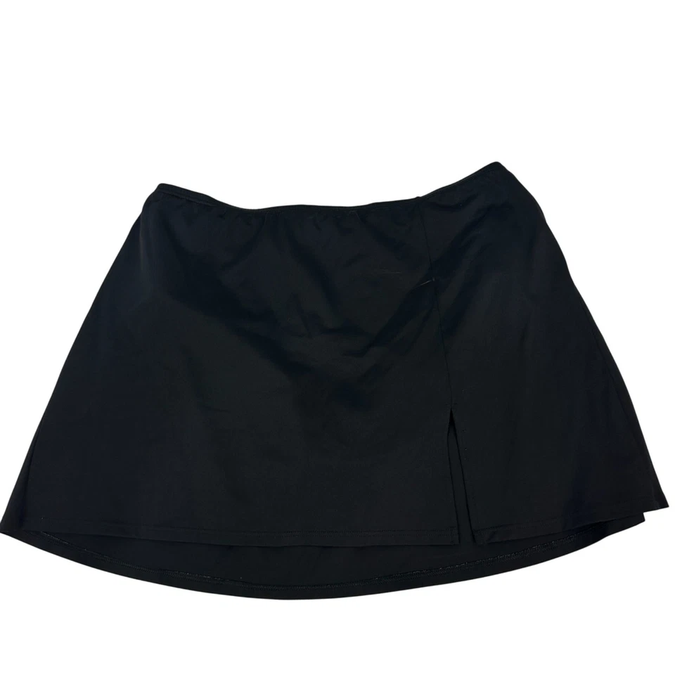 Fashion Bug Womens Black Swim Skort 16W Plus Size Stretch Comfortable - Image 2 of 4
