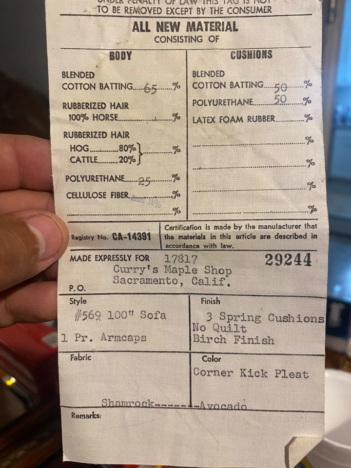 sofá sofá antiguo hecho por casa de curry de arce retapizado Foto 2 de 4