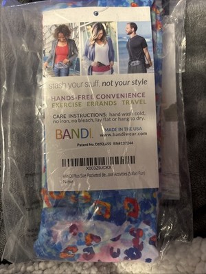 NEW Bandi Sleek Pockedted Belt Multicolored Stash Belt Stretchable