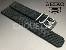 OEM Seiko 5 Military SNK809 SNKN33 7S26-02J0 18mm Black Nylon Watch Strap 4K13JZ