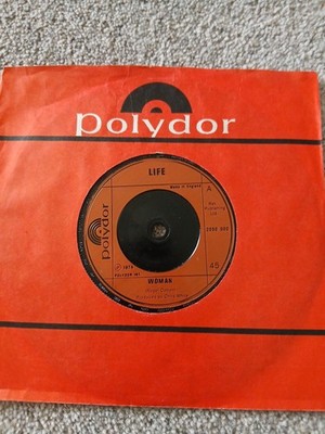 Life  -  Woman / Bless My Soul 7'' Vinyl Single Record  1974  Uk Polydor  
