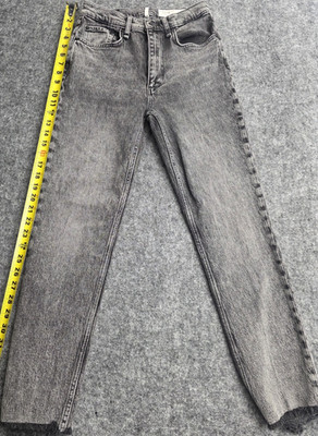 rag & bone Womens Gray Denim High Rise Slim Straight Jeans, Medium Wash, 25