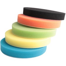 5PCS 6 Inch (150mm) Flat Sponge Light Yellow Light Yellowing Pad Polishing7211