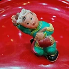 Rare VTG Chinese Cultural Revolution Boy Drumming 5" Rubber Squeeze China Toy