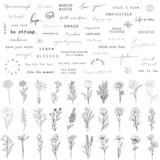 TATUWST Realistic Temporary Tattoos - 60 Sheets Tiny Small Removable Tattoos, 30