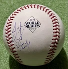 Josh Frasier SIGNED 2023 World Series Baseball Texas Rangers Inscribed WS CHAMPS