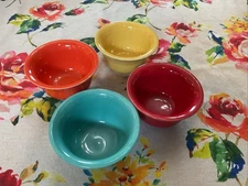 Fiestaware Mix Set 4 Bouillon Bowls Fiesta Prep Dessert Fruit Cups