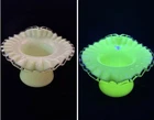 Fenton Uranium Glass Vase GLOWS!